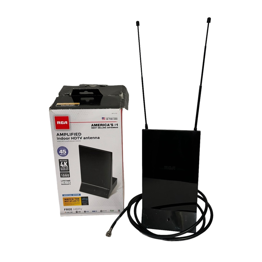 RCA amplified HDTV Indoor Antenna 45 Mi range 4K Ultra HD Broadcast 1080